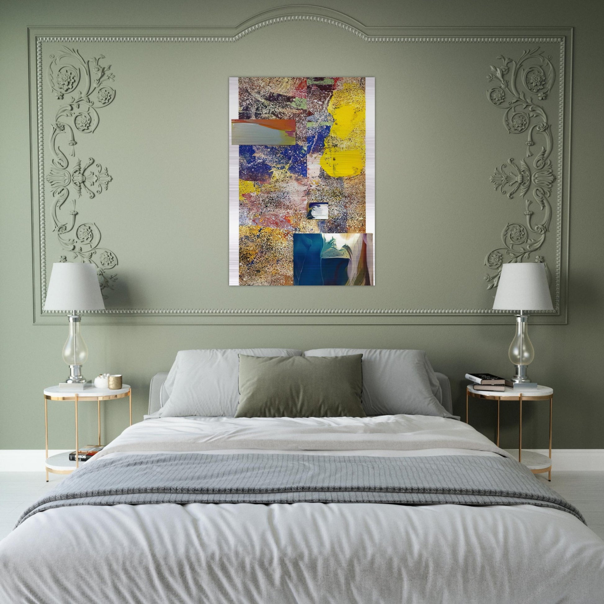 Remembering Girls Ajar - Sam Gilliam Brushed Aluminum Print - 70x100 cm / 28x40 inches | Sam Gilliam Aluminum Print | Sam Gilliam Prints