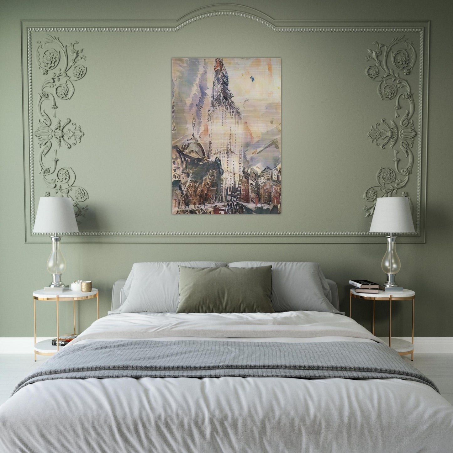 Woolworth Building No. 28 - 1912 - John Marin Brushed Aluminum Print - 70x100 cm / 28x40 inches | John Marin Aluminum Print | John Marin Prints