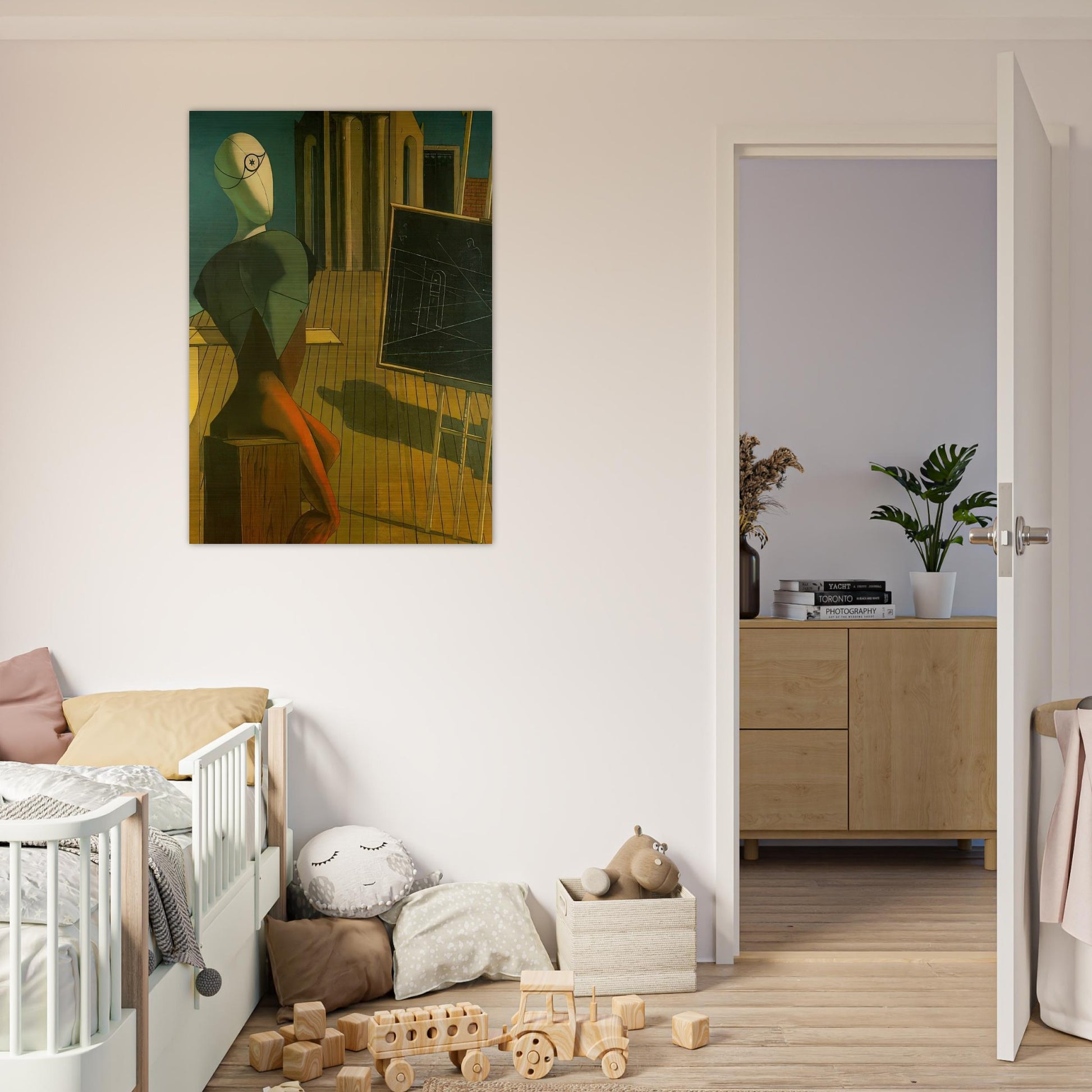 THE PROFIT 1915 - Giorgio de Chirico Brushed Aluminum Print - 70x100 cm / 28x40 inches | Giorgio de Chirico Aluminum Print | Giorgio de Chirico Prints