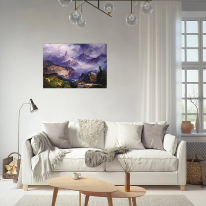 Index Peak Yellowstone National Park - Thomas Moran Brushed Aluminum Print - 70x100 cm / 28x40 inches | Thomas Moran Aluminum Print | Thomas Moran Prints