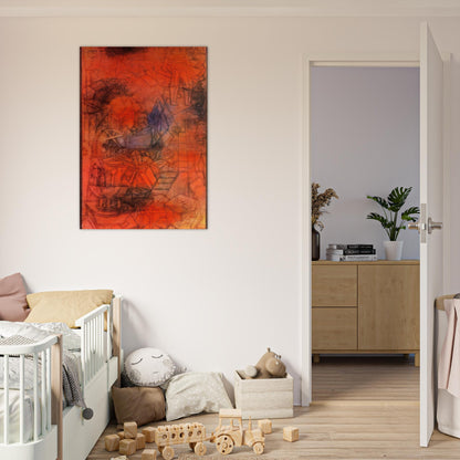 GROYNES 1925 - Paul Klee Brushed Aluminum Print - 70x100 cm / 28x40 inches | Paul Klee Aluminum Print | Paul Klee Prints