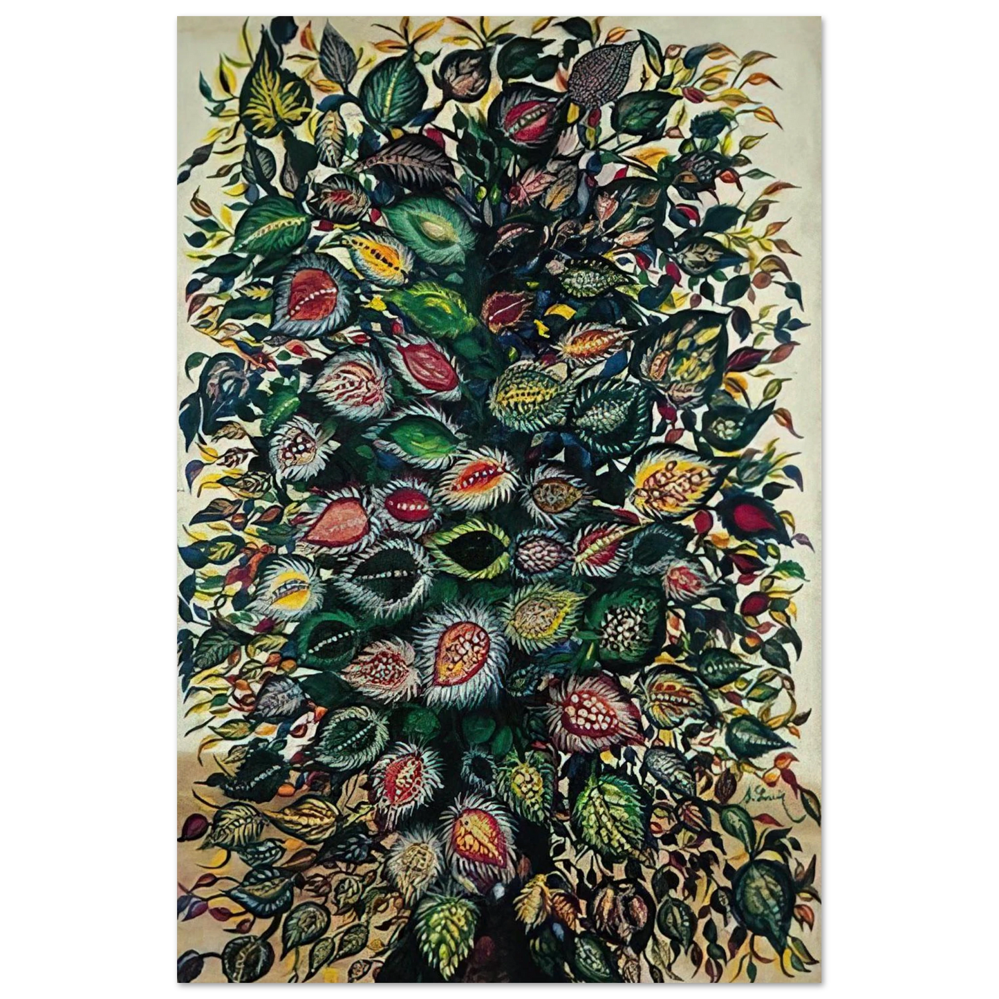 Feuilles - 1929 - Seraphine Louis Art Prints - 100x150 cm / 40x60″ inches | Seraphine Louis Poster | Seraphine Louis Prints