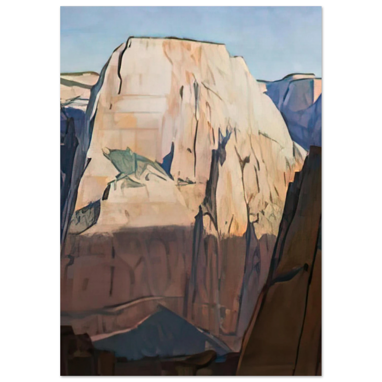 Maynard Dixon - GREAT WHITE THRONE ZION CANYON UTAH 1933 Wall art - 27x35 cm / 11x14 inches - Fine Art Poster-canvas - -