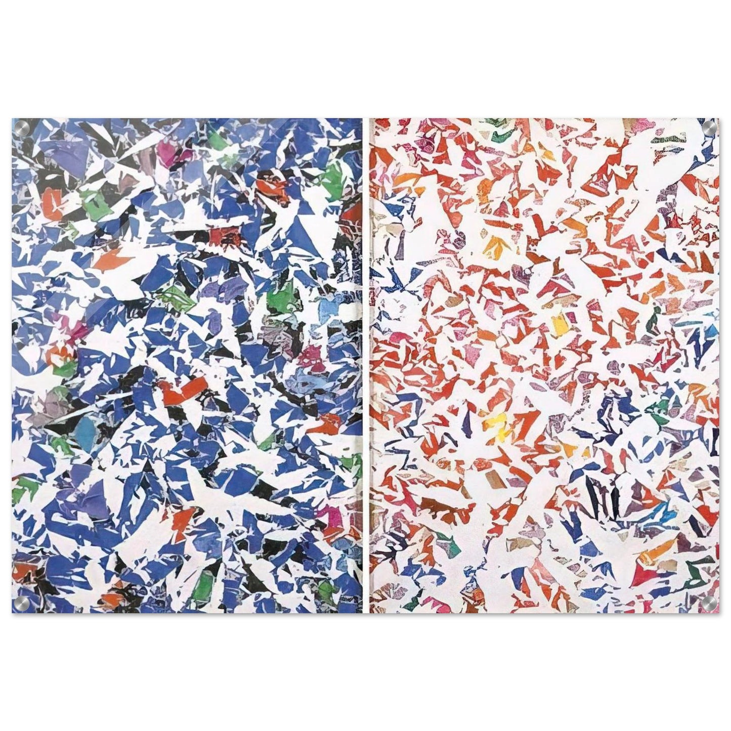 Blanc - Tachisme - Simon Hantai Acrylic Print - 70x100 cm / 28x40″ inches