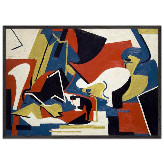 Untitled N10 - Lee Krasner 70x100 cm / 28x40 inches Framed Art Print – Black Wooden Frame