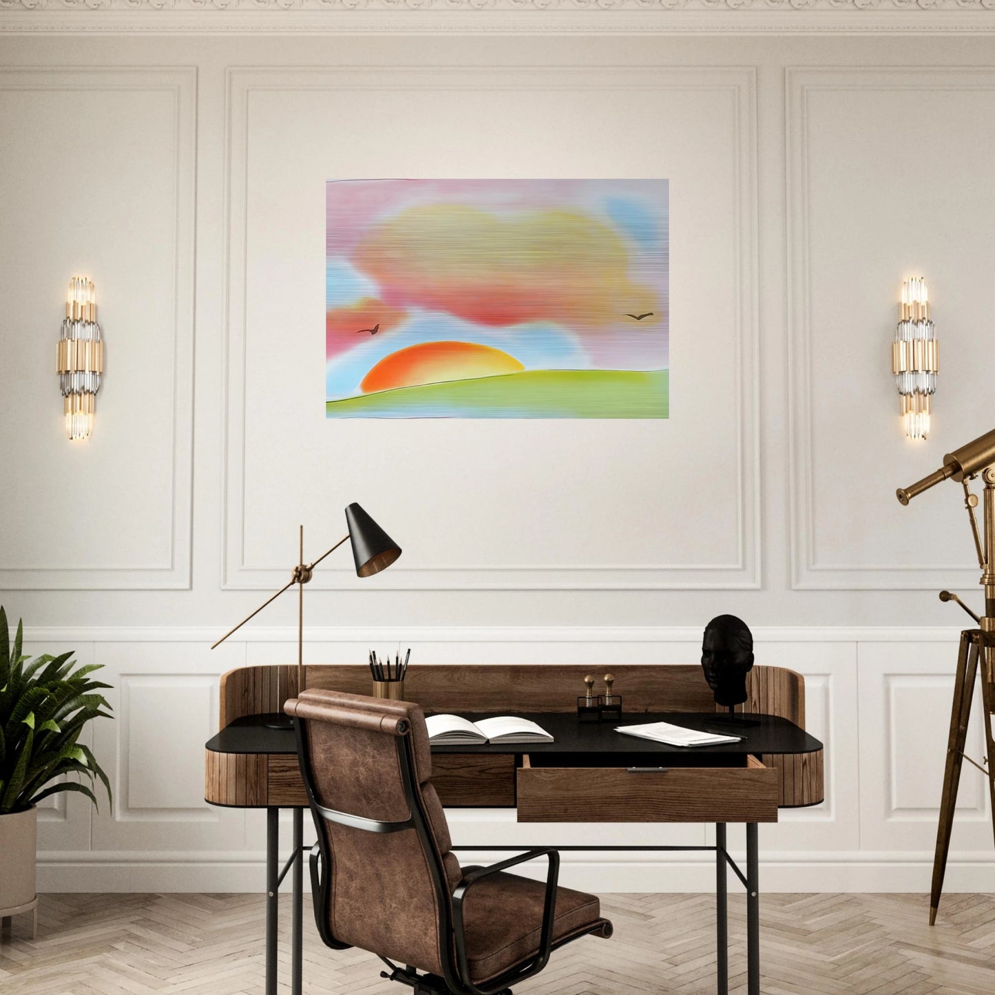 FREEDOM 1980 - Peter Max Brushed Aluminum Print - 70x100 cm / 28x40 inches | Peter Max Aluminum Print | Peter Max Prints