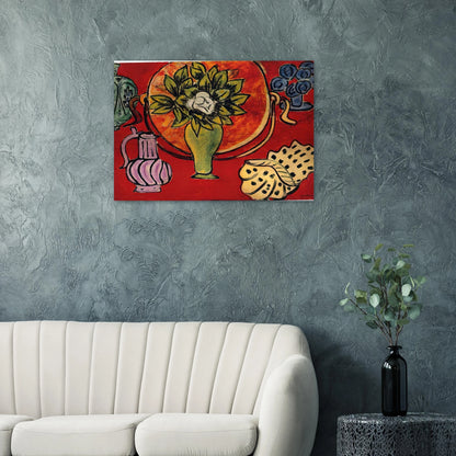 STILL LIFE WITH A MAGNOLIA 1941 - Henri Matisse Brushed Aluminum Print - 70x100 cm / 28x40 inches | Henri Matisse Aluminum Print | Henri Matisse Prints