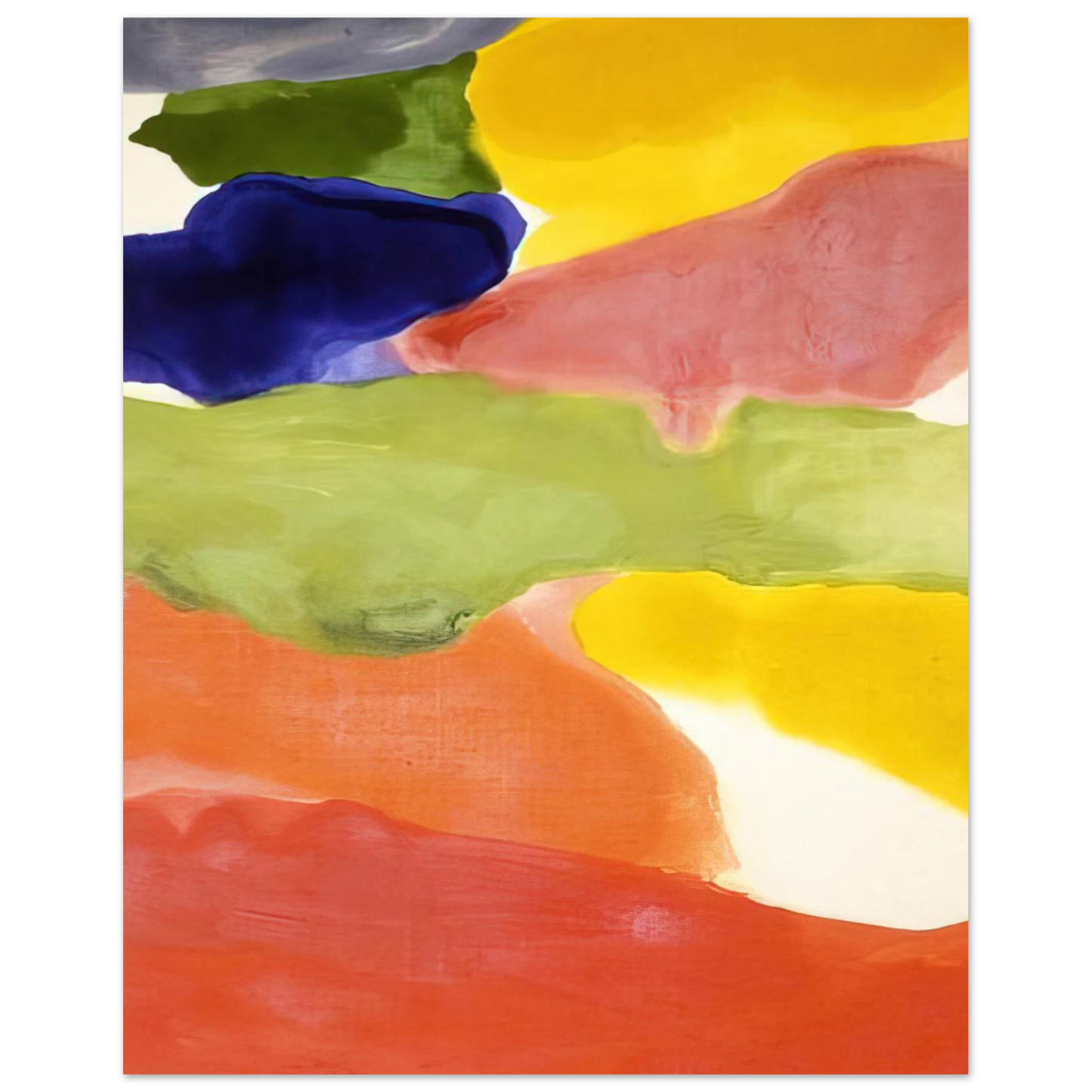 Helen Frankenthaler - Tutti-Fruitti - 1966 Wall art - 27x35 cm / 11x14 inches - Premium Wooden Framed Poster With Fine Art Paper-canvas - Wood frame