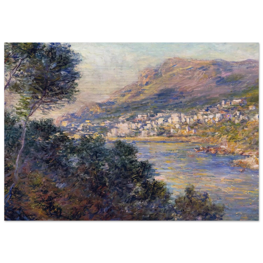 Monte Carlo Seen from Roquebrune - claude monet Brushed Aluminum Print - 70x100 cm / 28x40 inches | claude monet Aluminum Print | claude monet Prints