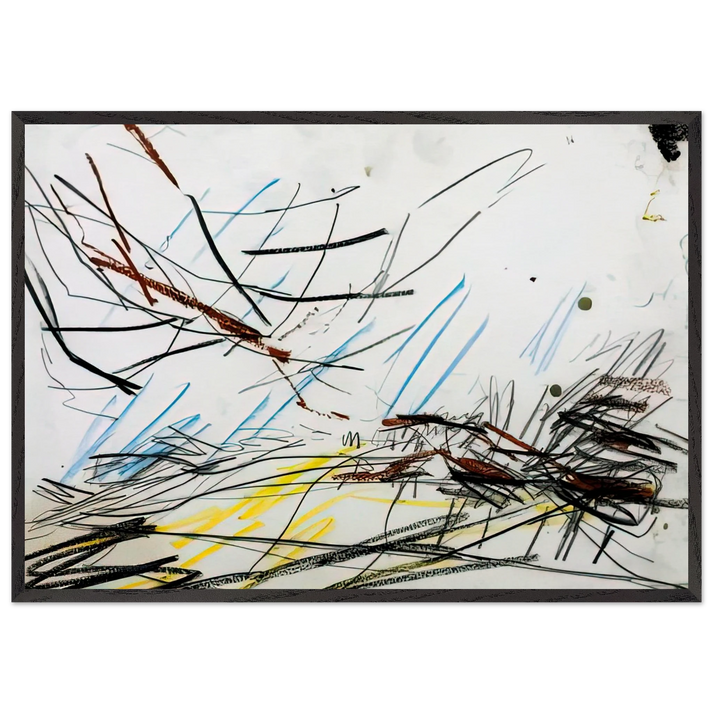 WORKING DRAWING FOR PRIMROSE HILL 1 - Frank Auerbach 70x100 cm / 28x40 inches Framed Art Print – Black Wooden Frame