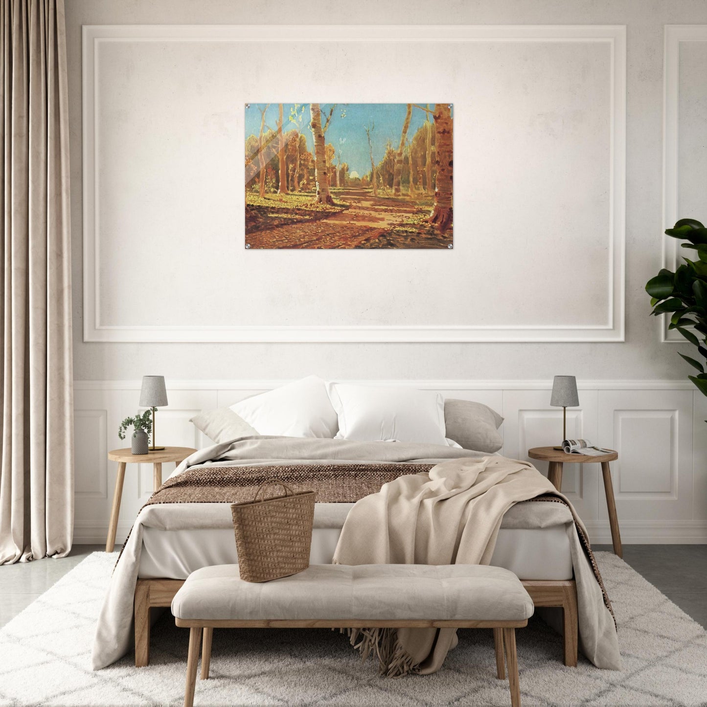 A Birch Grove - Arkhyp Kuindzhi Acrylic Print - 70x100 cm / 28x40″ inches | Arkhyp Kuindzhi Wall Art | Arkhyp Kuindzhi Prints