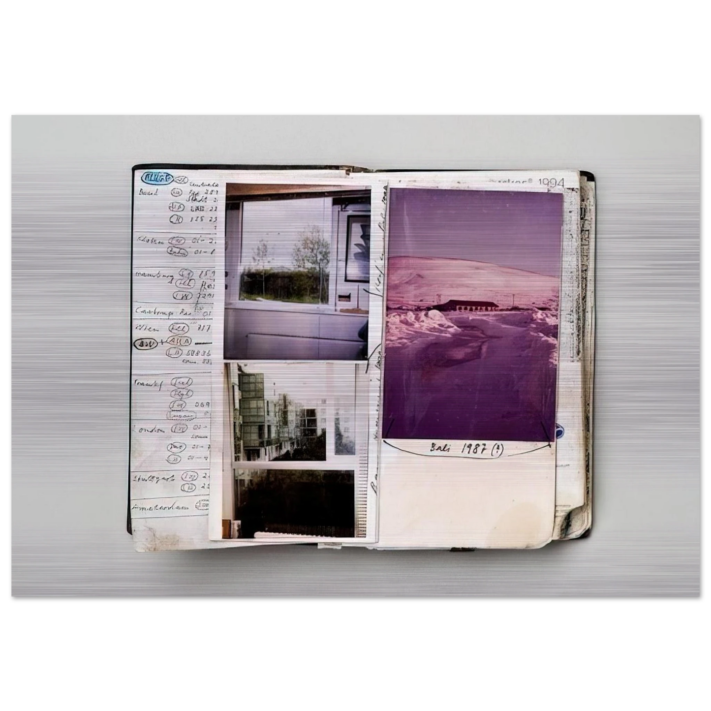 1994 Notebook  Diary detail - 1994 - Dieter Roth Brushed Aluminum Print - 70x100 cm / 28x40 inches | Dieter Roth Aluminum Print | Dieter Roth Prints