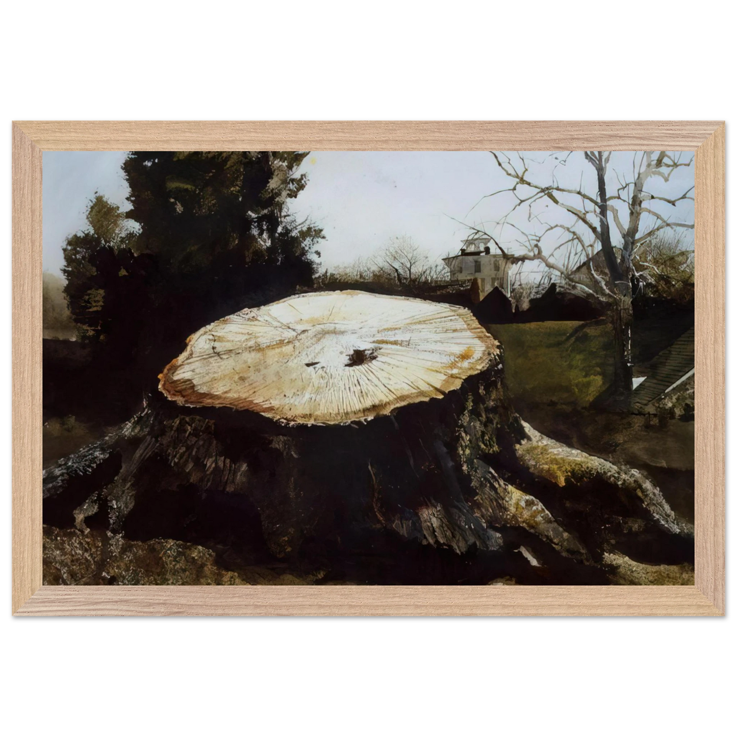 Andrew Wyeth - THE BIG OAK Wall Art - 30x40 cm / 12x16 inches - Fine Art Poster-canvas - -