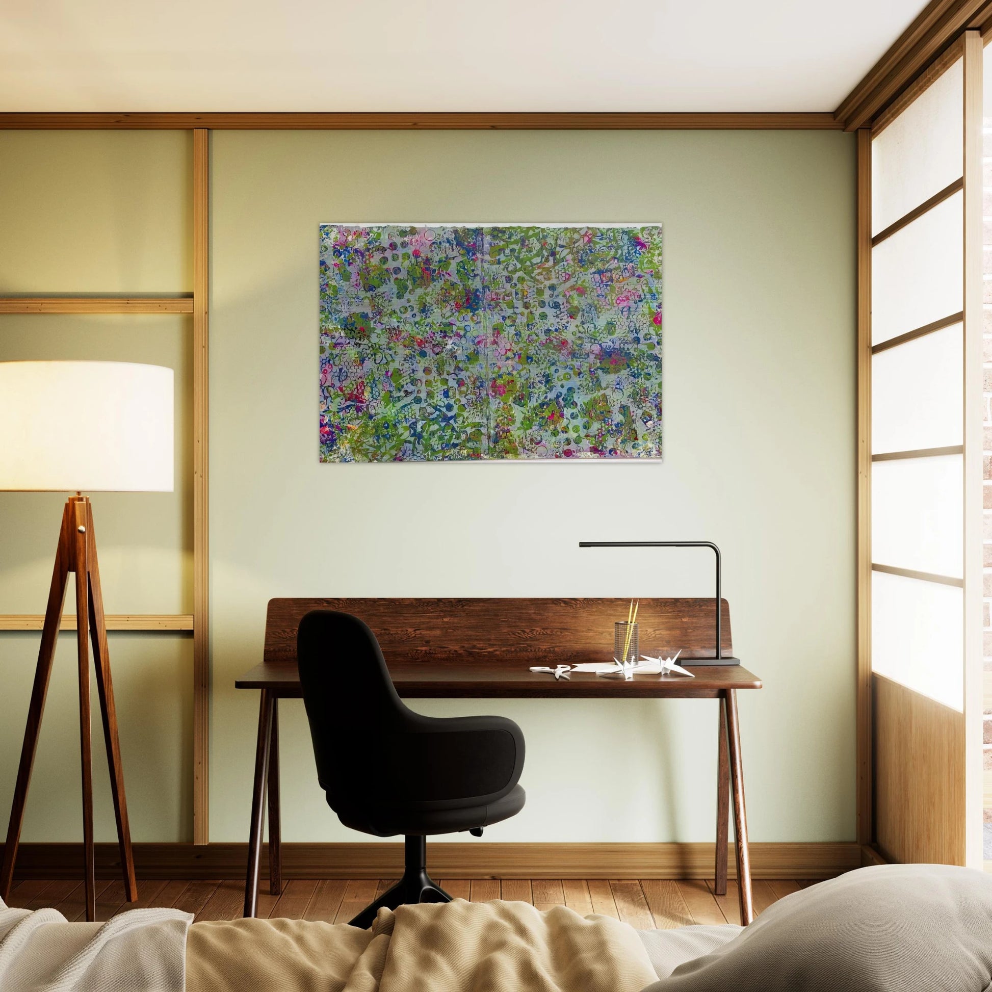 Fog In The Hollow - Sam Gilliam Brushed Aluminum Print - 70x100 cm / 28x40 inches | Sam Gilliam Aluminum Print | Sam Gilliam Prints