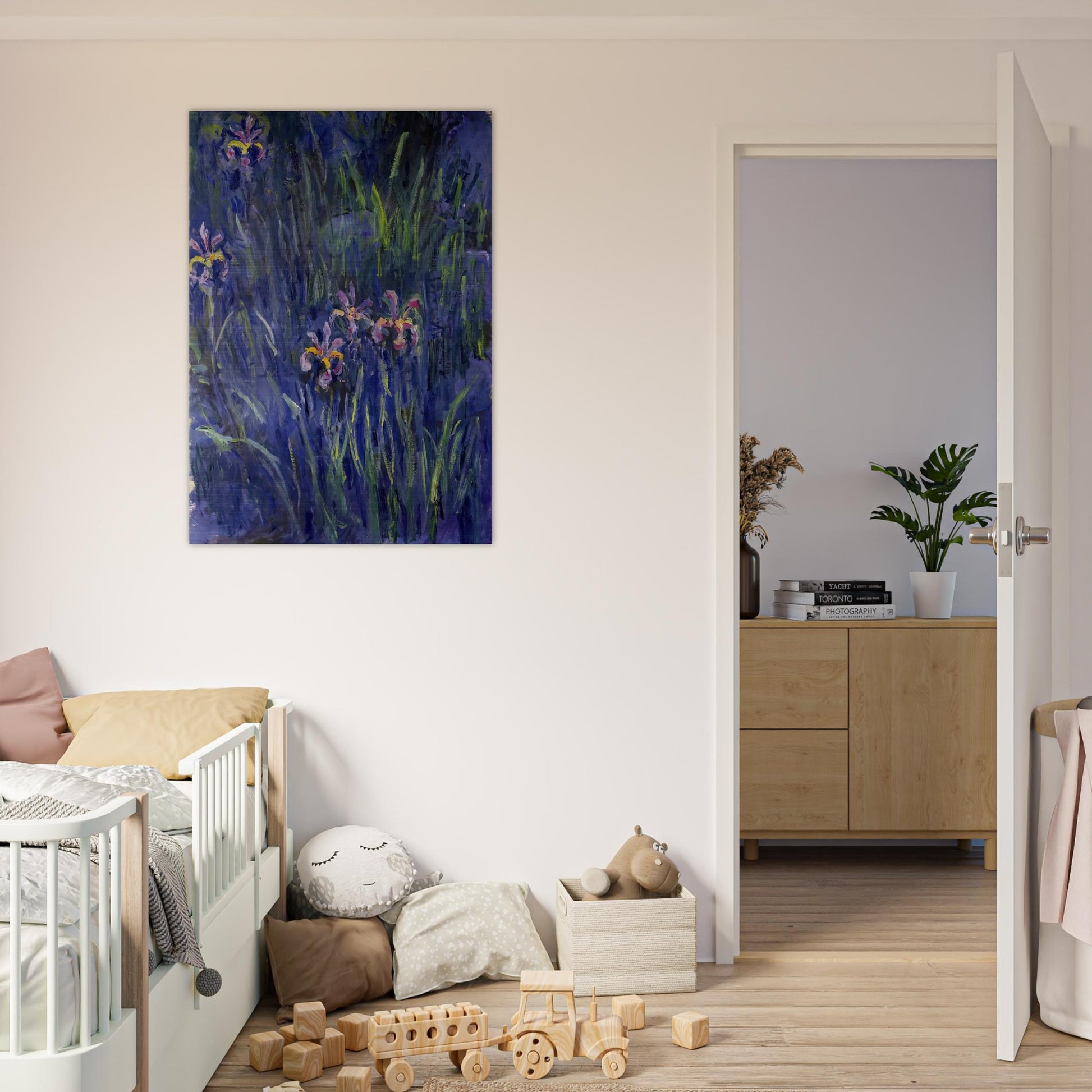 Irises 2 - claude monet Brushed Aluminum Print - 70x100 cm / 28x40 inches | claude monet Aluminum Print | claude monet Prints