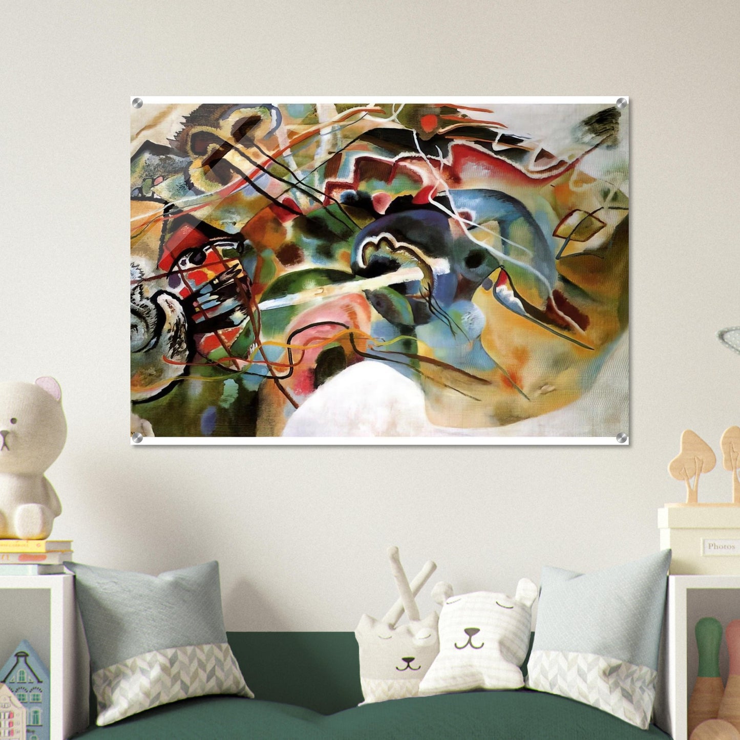 PICTURE WITH A WHITE BORDER 1913 - Wassily Kandinsky Acrylic Print - 70x100 cm / 28x40″ inches