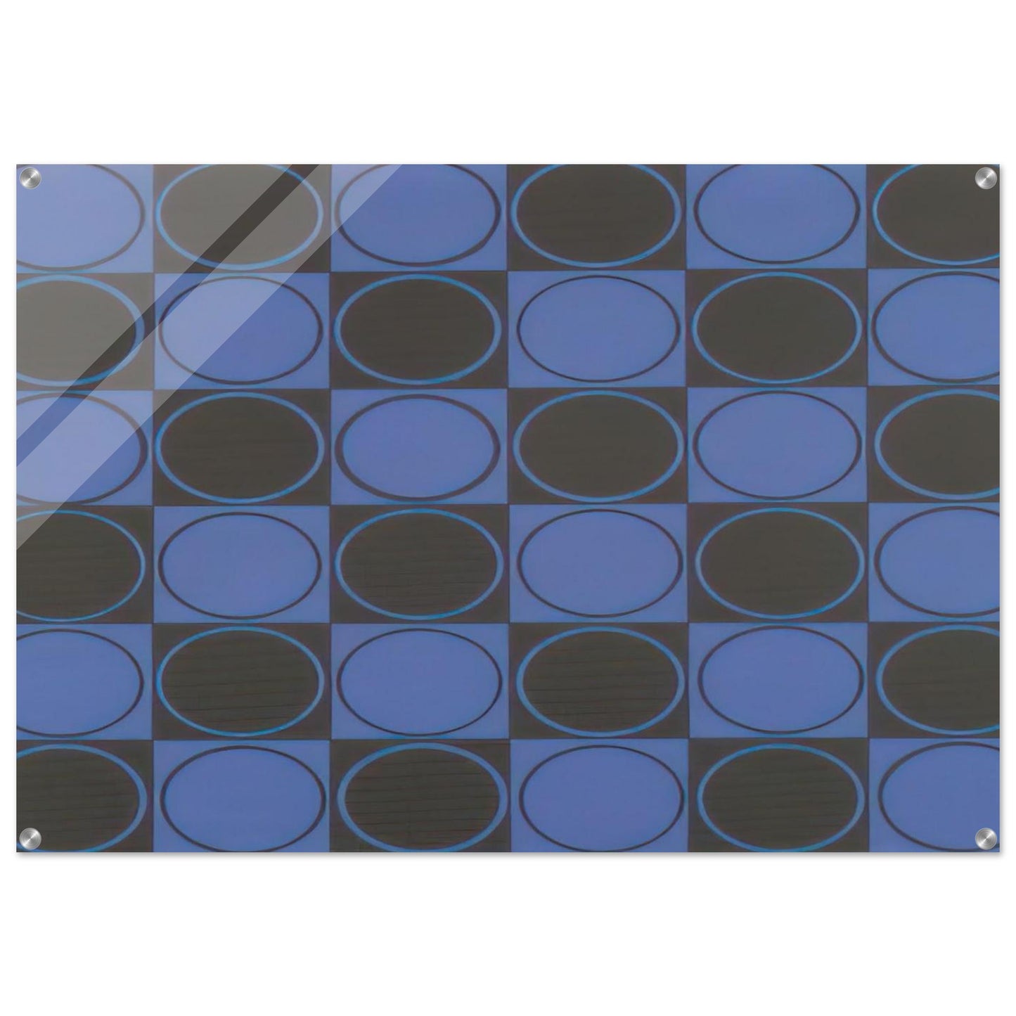 Carre bleu et noir - 1980 - Antonio Asis Acrylic Print - 70x100 cm / 28x40″ inches