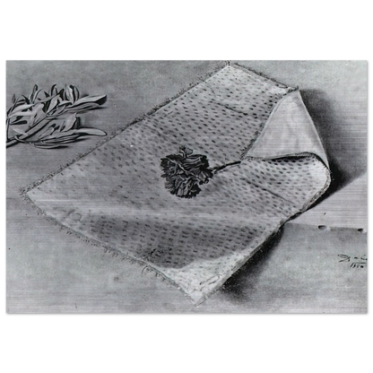 CARNATION AND CLOTH OF GOLD - Salvador Dali Brushed Aluminum Print - 70x100 cm / 28x40 inches | Salvador Dali Aluminum Print | Salvador Dali Prints