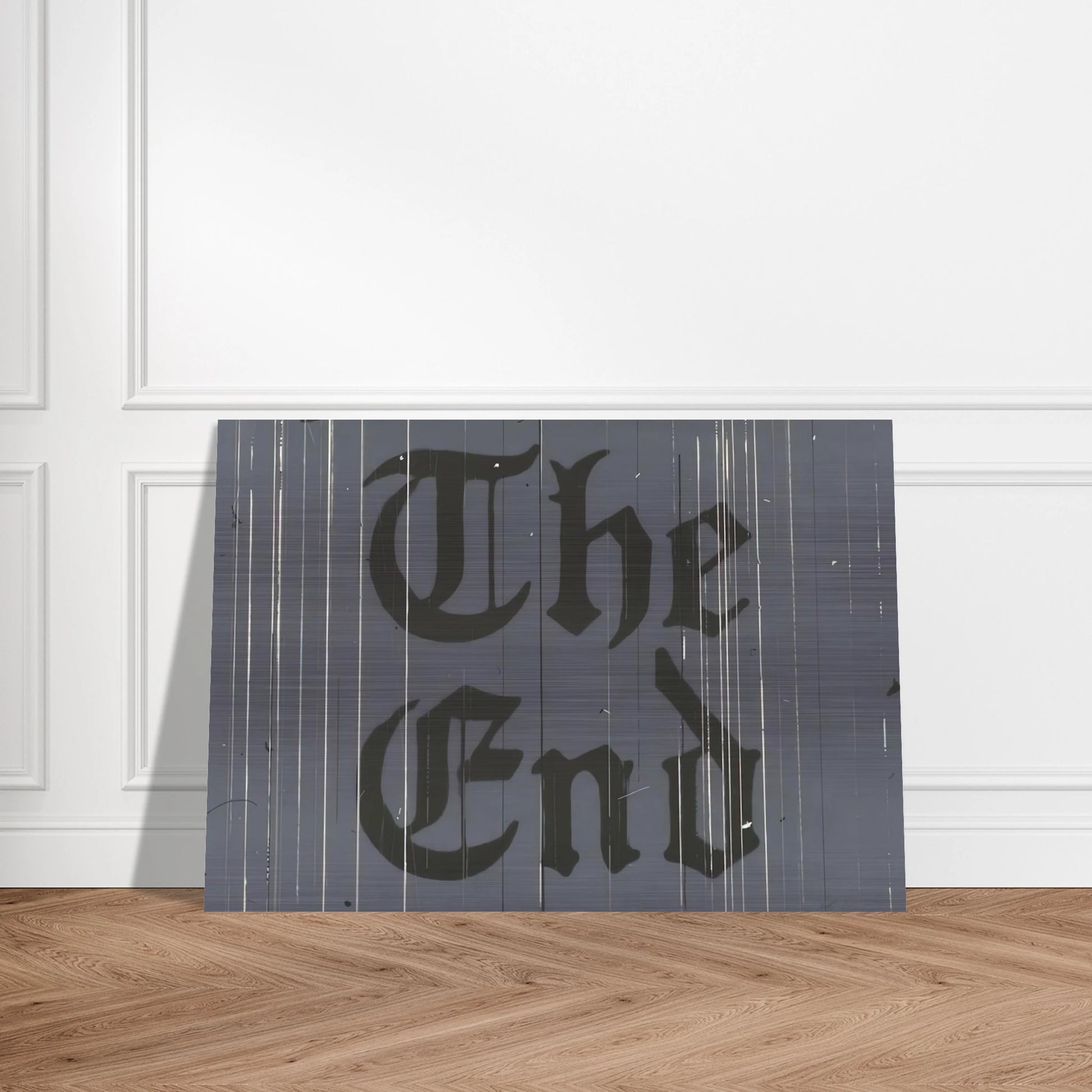 THE FINAL END 1991 - Edward Ruscha Brushed Aluminum Print - 70x100 cm / 28x40 inches | Edward Ruscha Aluminum Print | Edward Ruscha Prints