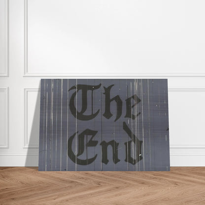 THE FINAL END 1991 - Edward Ruscha Brushed Aluminum Print - 70x100 cm / 28x40 inches | Edward Ruscha Aluminum Print | Edward Ruscha Prints
