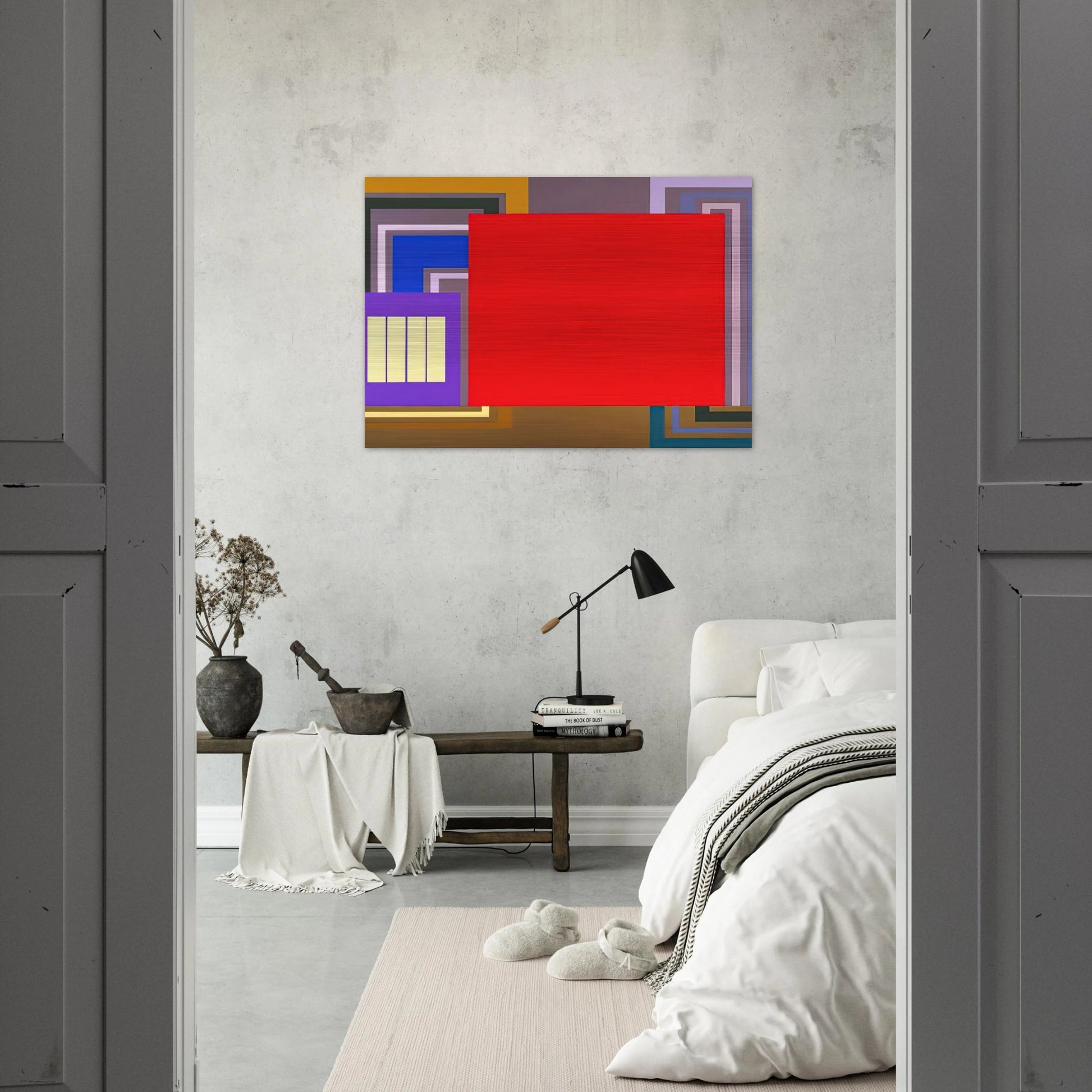 Power User - 1995 - Peter Halley Brushed Aluminum Print - 70x100 cm / 28x40 inches | Peter Halley Aluminum Print | Peter Halley Prints