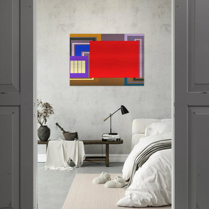 Power User - 1995 - Peter Halley Brushed Aluminum Print - 70x100 cm / 28x40 inches | Peter Halley Aluminum Print | Peter Halley Prints