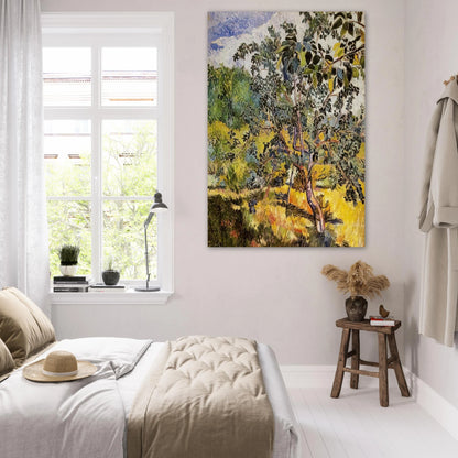 Corner of a garden Sun - Post-Impressionism - Natalia Goncharova Art Prints - 100x150 cm / 40x60″ inches | Natalia Goncharova Poster | Natalia Goncharova Prints