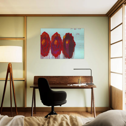 The Rose  IV  - Cy Twombly Brushed Aluminum Print - 70x100 cm / 28x40 inches | Cy Twombly Aluminum Print | Cy Twombly Prints
