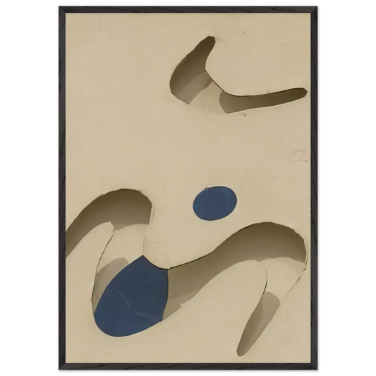Moustaches - Jean Arp 70x100 cm / 28x40 inches Framed Art Print – Black Wooden Frame