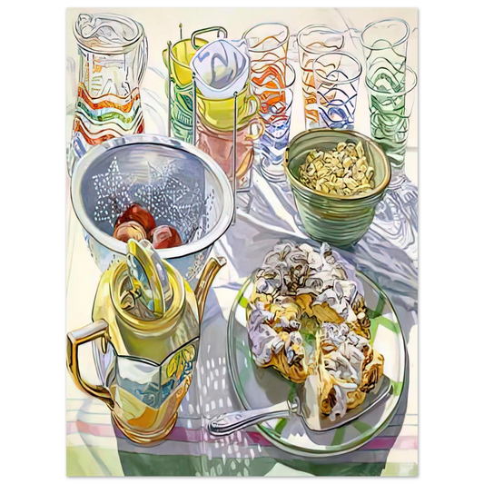 Janet Fish - COFFEE CAKE 2003  75x100 cm / 30x40inches Fine Art Poster
