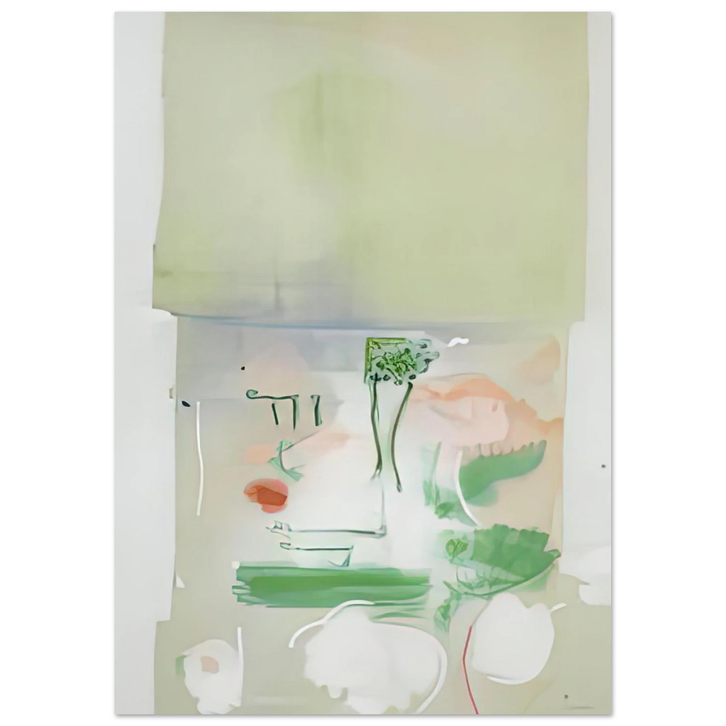 Helen Frankenthaler - Faerie Tale, 1988- Wall Art - 60x80 cm / 24x32 inches - Premium Wooden Framed Poster With Fine Art Paper-canvas - Wood frame