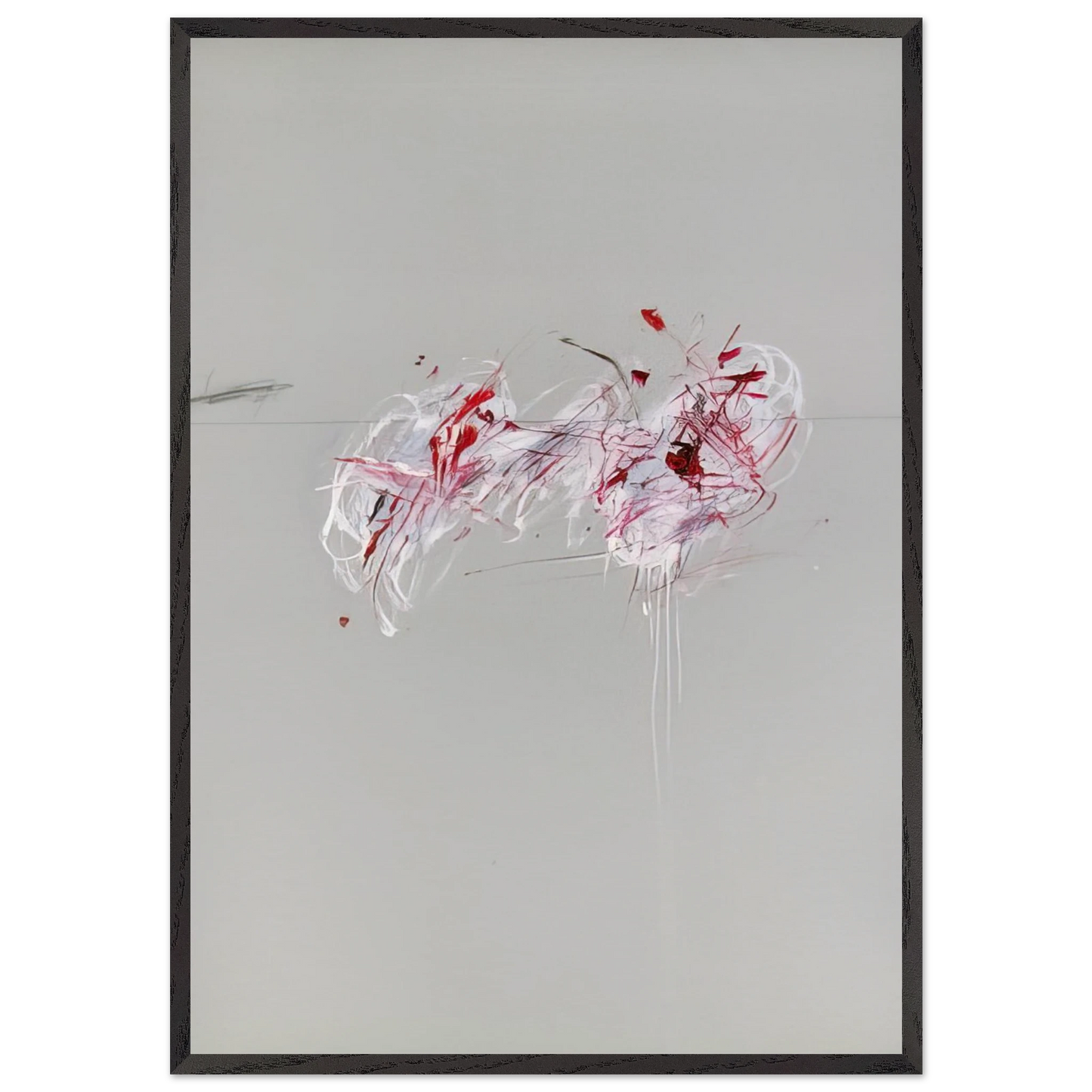 Nine Discourses on Commodus Part II - Cy Twombly 70x100 cm / 28x40 inches Framed Art Print – Black Wooden Frame