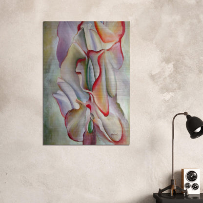 Pink Sweet Peas - Georgia O'Keeffe Brushed Aluminum Print - 70x100 cm / 28x40 inches | Georgia O'Keeffe Aluminum Print | Georgia O'Keeffe Prints