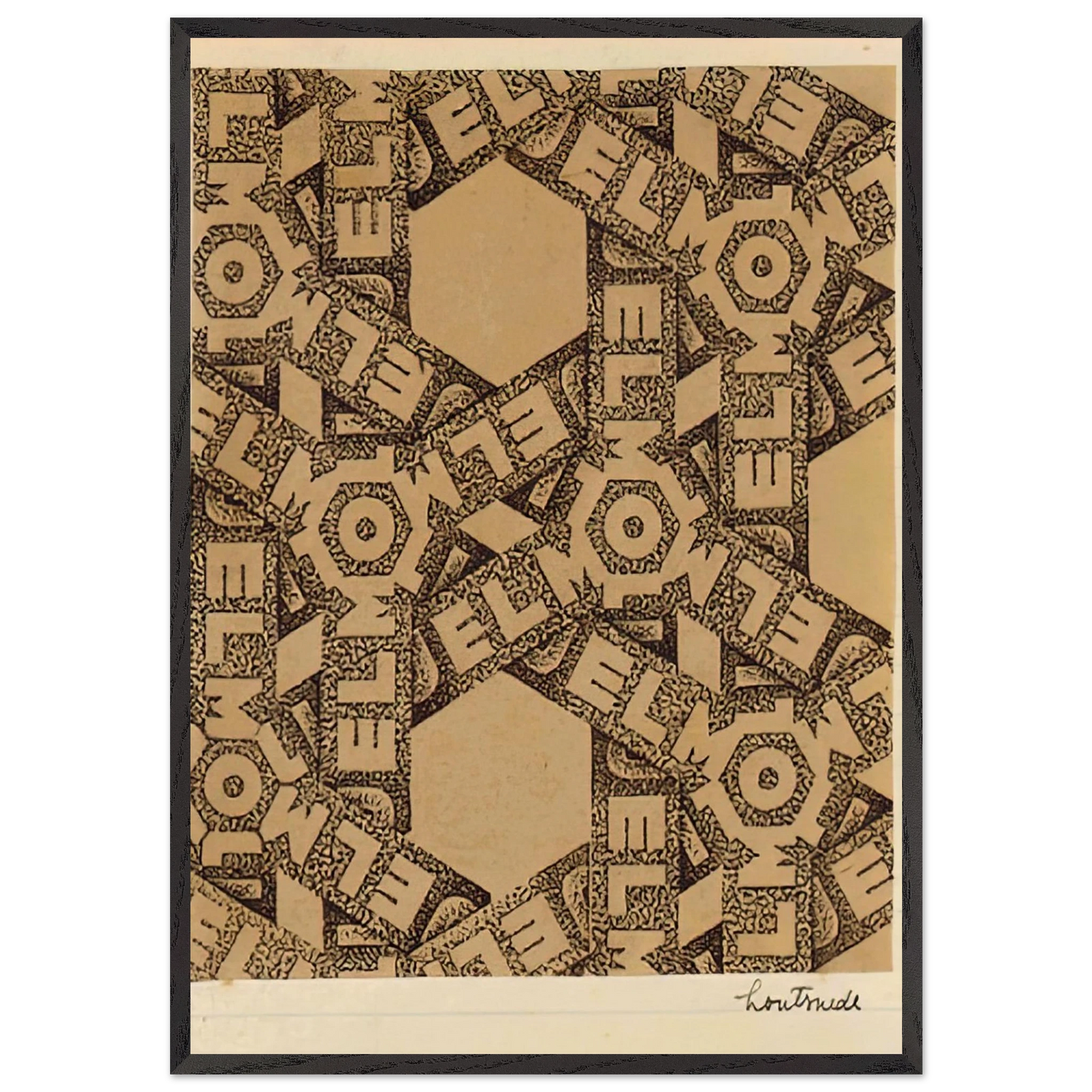 ESCHER 21 - MC Escher 70x100 cm / 28x40 inches Framed Art Print – Black Wooden Frame | Maurits Cornelis Escher Prints