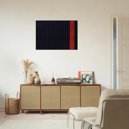 Red Dog - 1961 - Gene Davis Brushed Aluminum Print - 70x100 cm / 28x40 inches | Gene Davis Aluminum Print | Gene Davis Prints