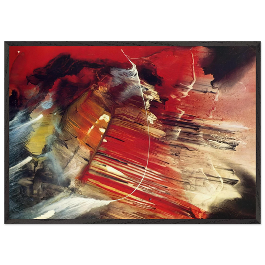 Dakota Ridge - 1958 - Paul Jenkins 70x100 cm / 28x40 inches Framed Art Print – Black Wooden Frame