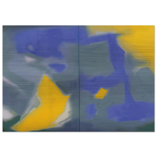 DIPTYCH 1987 - Esteban Vicente Brushed Aluminum Print - 70x100 cm / 28x40 inches | Esteban Vicente Aluminum Print | Esteban Vicente Prints