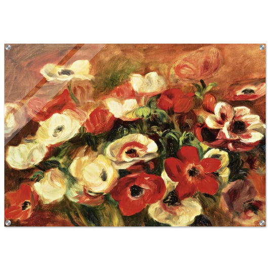 Spray of Anemones - Pierre-Auguste Renoir Acrylic Print - 70x100 cm / 28x40″ inches