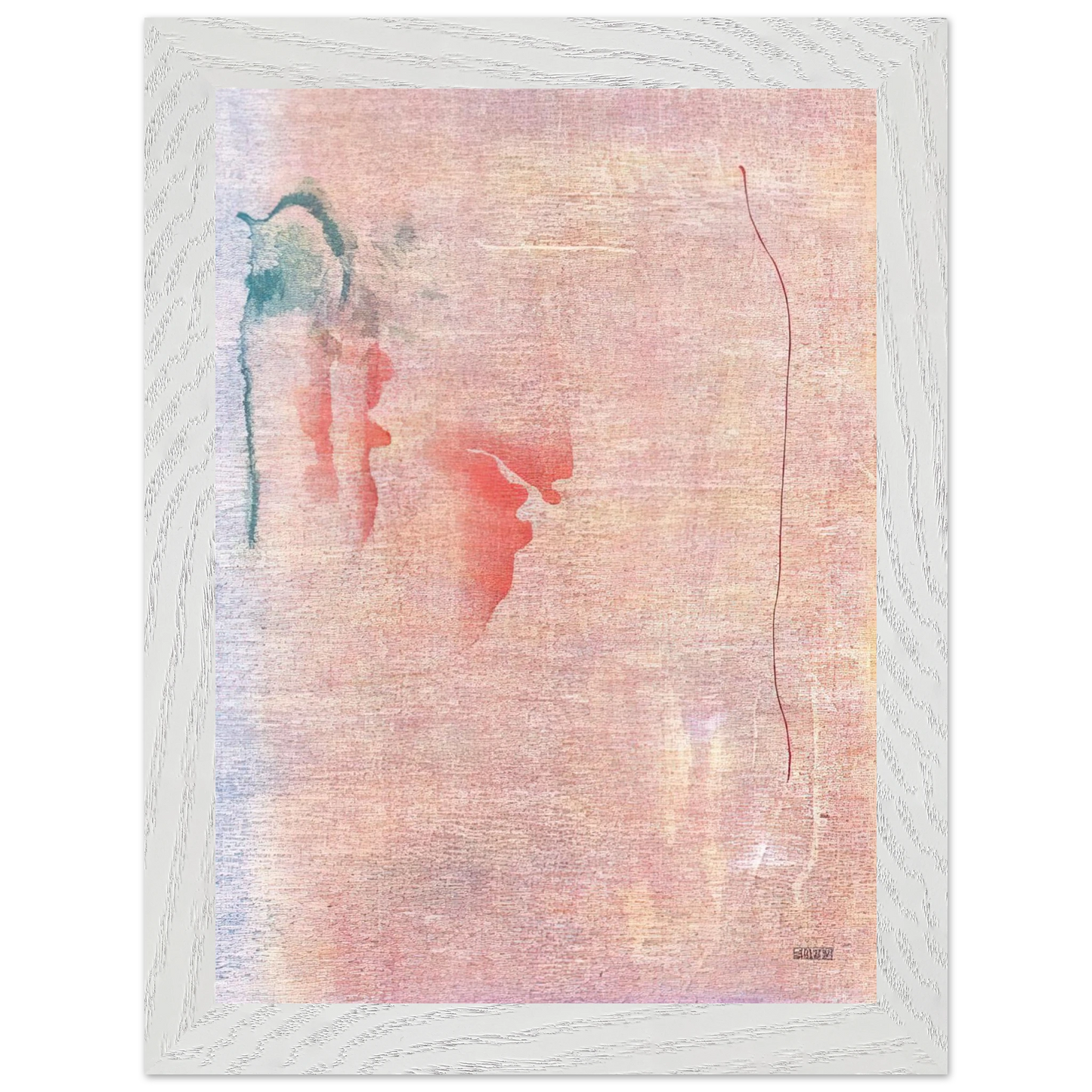 Helen Frankenthaler - Cedar Hill - 1983 Wall art - 21x29.7 cm / 8x12" - Premium Wooden Framed Poster With Fine Art Paper-canvas - White frame