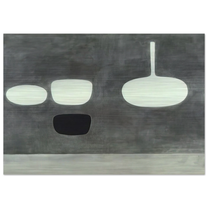 Grey Still Life - 1969 - William Scott Brushed Aluminum Print - 70x100 cm / 28x40 inches | William Scott Aluminum Print | William Scott Prints