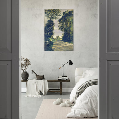 Road to the Saint-Simeon Farm - claude monet Brushed Aluminum Print - 70x100 cm / 28x40 inches | claude monet Aluminum Print | claude monet Prints