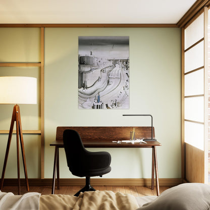 Promontory Palace - Yves Tanguy Brushed Aluminum Print - 70x100 cm / 28x40 inches | Yves Tanguy Aluminum Print | Yves Tanguy Prints