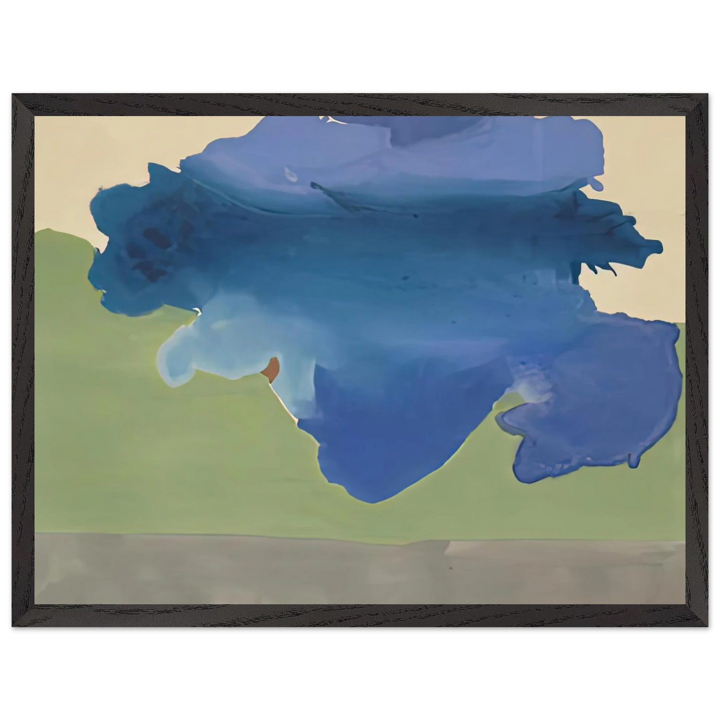 Helen Frankenthaler - The Bay, 1963- Wall Art - 60x80 cm / 24x32 inches - Premium Wooden Framed Poster With Fine Art Paper-canvas - Black frame