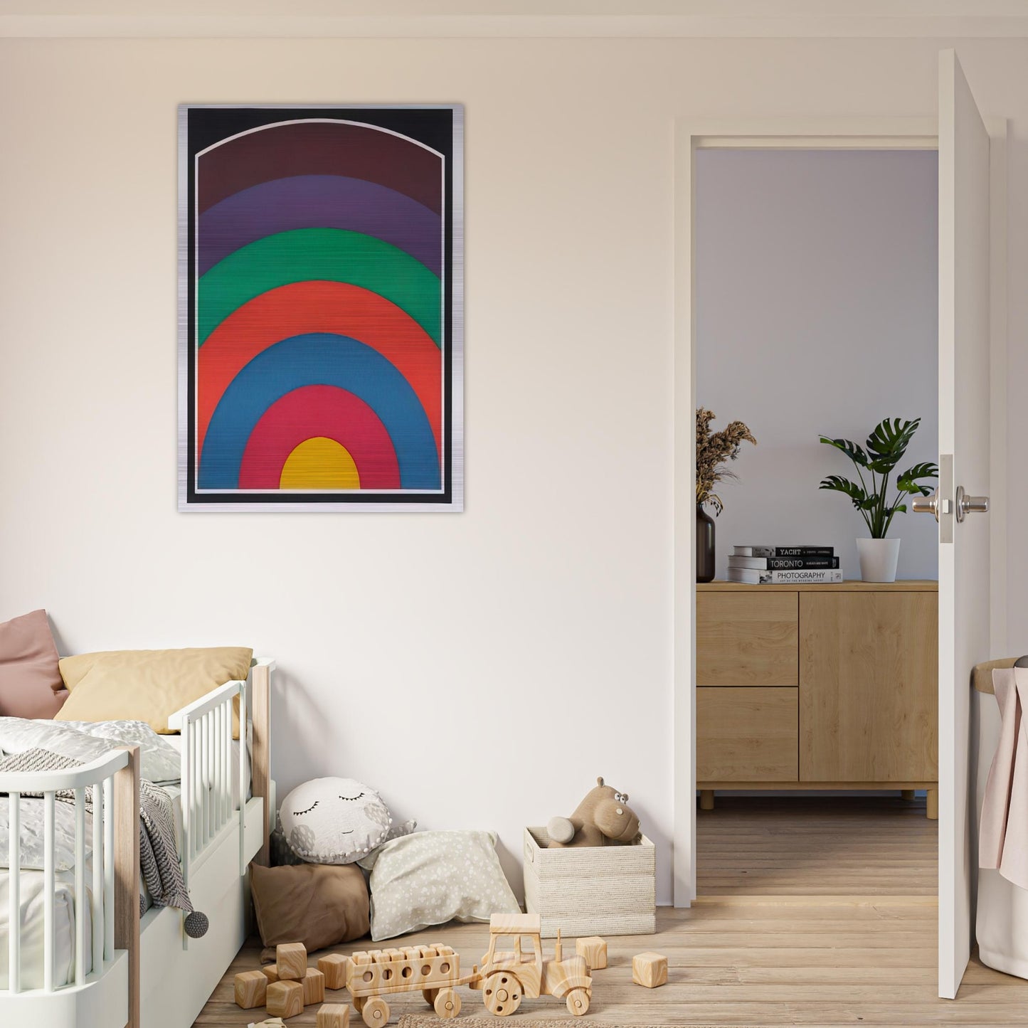 Arc Bands - Sol LeWitt Brushed Aluminum Print - 70x100 cm / 28x40 inches | Sol LeWitt Aluminum Print | Sol LeWitt Prints