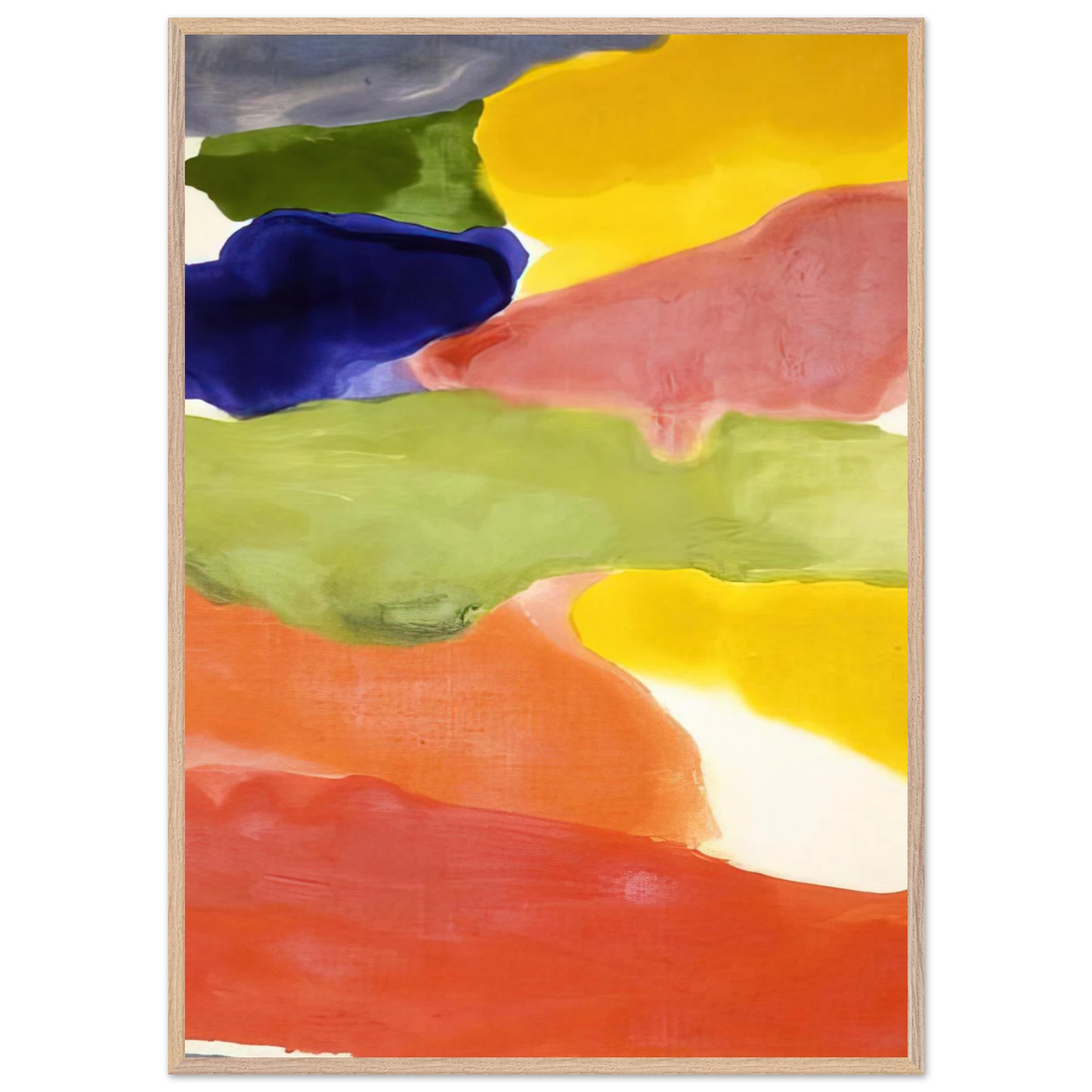Helen Frankenthaler - Tutti-Fruitti - 1966 Wall art - A1 (59.4 x 84.1  cm) - Premium Wooden Framed Poster With Fine Art Paper-canvas - Wood frame