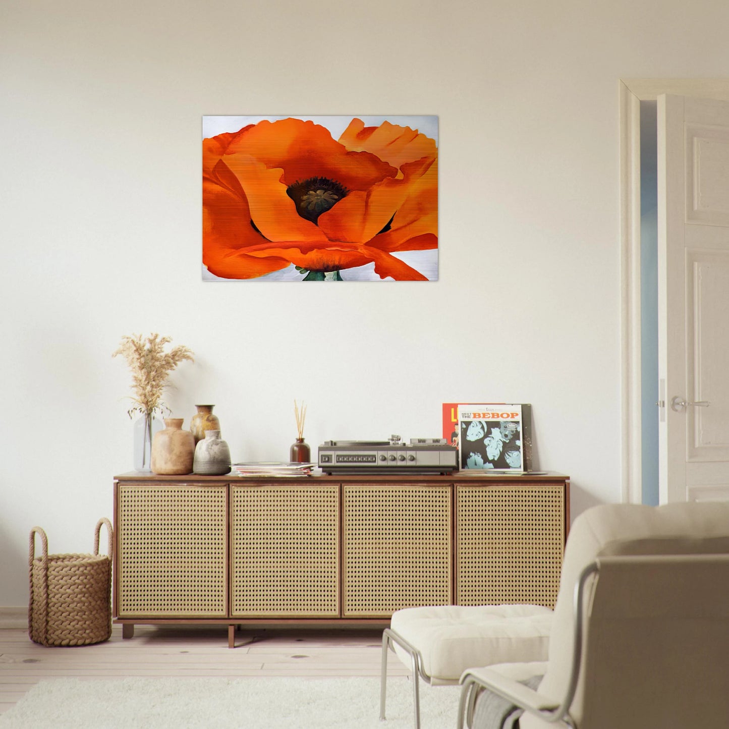 Red Poppy - Georgia O'Keeffe Brushed Aluminum Print - 70x100 cm / 28x40 inches | Georgia O'Keeffe Aluminum Print | Georgia O'Keeffe Prints