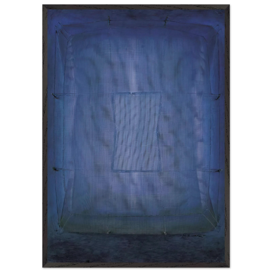 Azul - Art Informel - Manuel Rivera 70x100 cm / 28x40 inches Framed Art Print – Black Wooden Frame