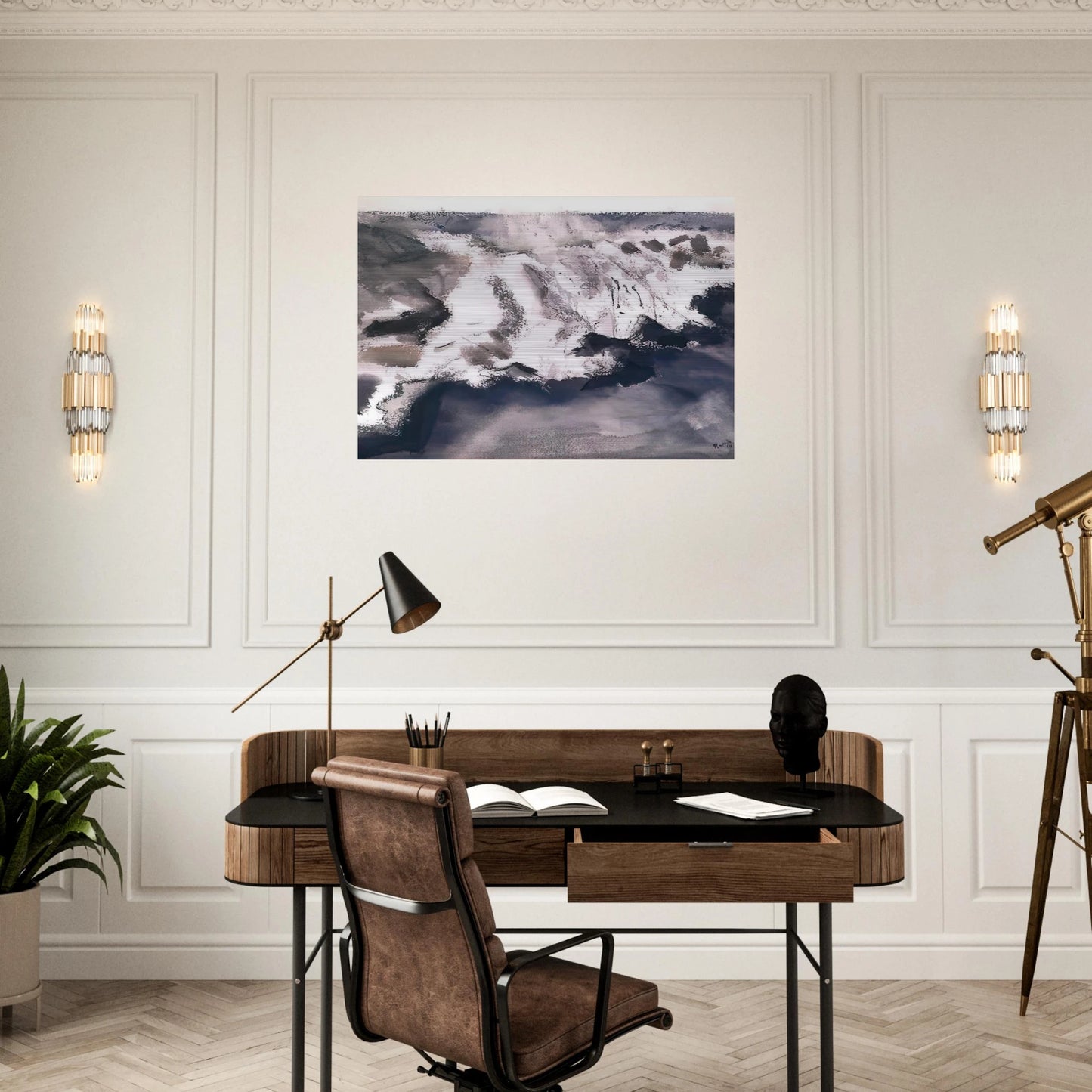 Off York Island - 1922 - John Marin Brushed Aluminum Print - 70x100 cm / 28x40 inches | John Marin Aluminum Print | John Marin Prints