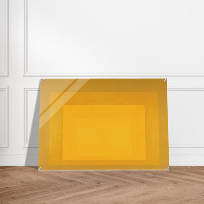 STUDY FOR HOMAGE TO THE SQUARE DEPARTING IN YELLOW 1964 - Josef Albers Acrylic Print - 70x100 cm / 28x40″ inches