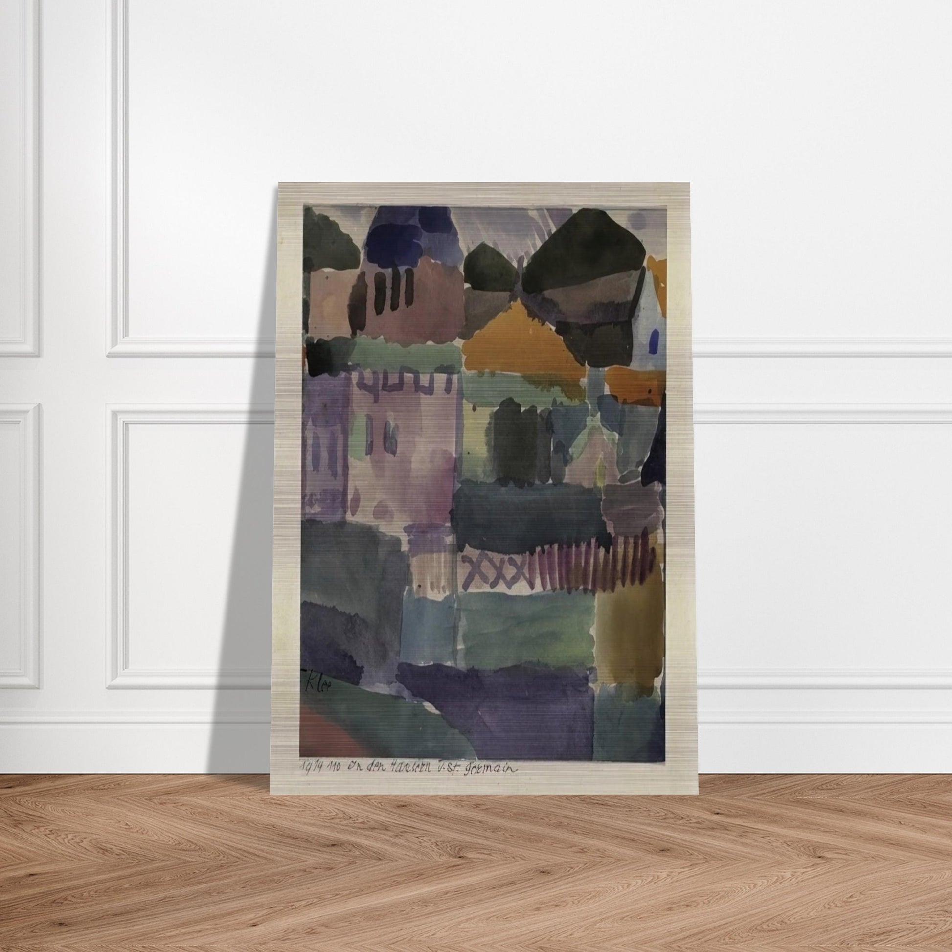IN THE HOUSES OF ST GERMAIN 1914 - Paul Klee Brushed Aluminum Print - 70x100 cm / 28x40 inches | Paul Klee Aluminum Print | Paul Klee Prints